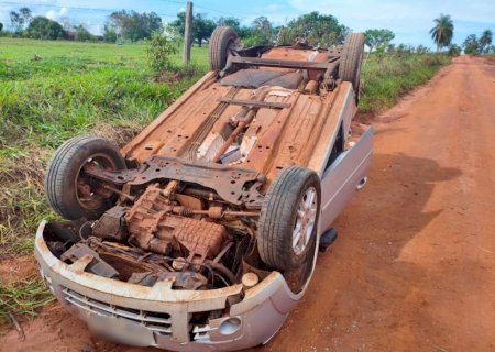 ANGÉLICA: Acidente na MS-141 envolve veículo que desvia de animal na Estrada Vicinal