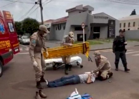 Batida entre motos deixa um ferido em Nova Andradina