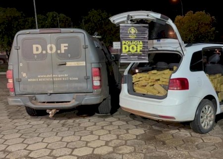 Jovem é preso em Anaurilândia com veículo furtado e carga de maconha avaliada em R$ 1,3 milhão