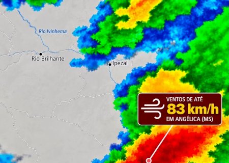 Angélica: Estação meteorológica registra ventos de 83,2 km/h e chuva de 32,6 mm em uma hora
